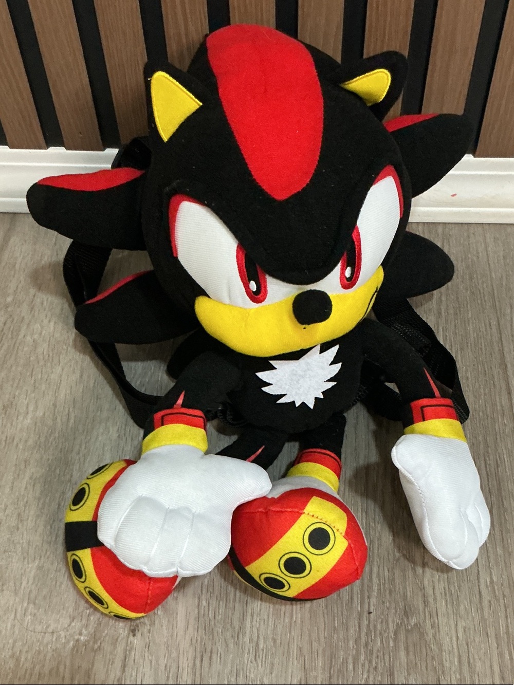 Shadow Plush Backpack - Black and Red Kids Toy